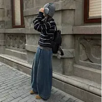 9229公司订单款！高腰牛仔气球阔腿裤