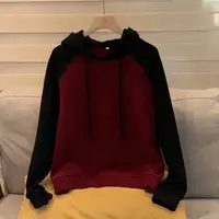 【高织高密防静电】软糯舒适撞色德绒休闲减龄套头帽衫 67780#