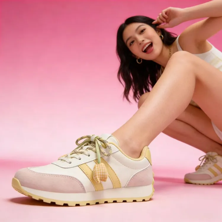 秋冬新款多巴胺板鞋休闲鞋子德训鞋时尚百搭增高小白鞋女款
