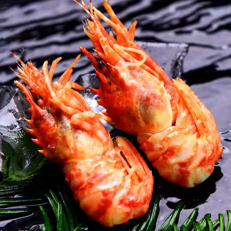 俄罗斯进口熟冻格陵兰莱伯虾火龙虾甜虾海虾爬子鬼海老海鲜礼盒