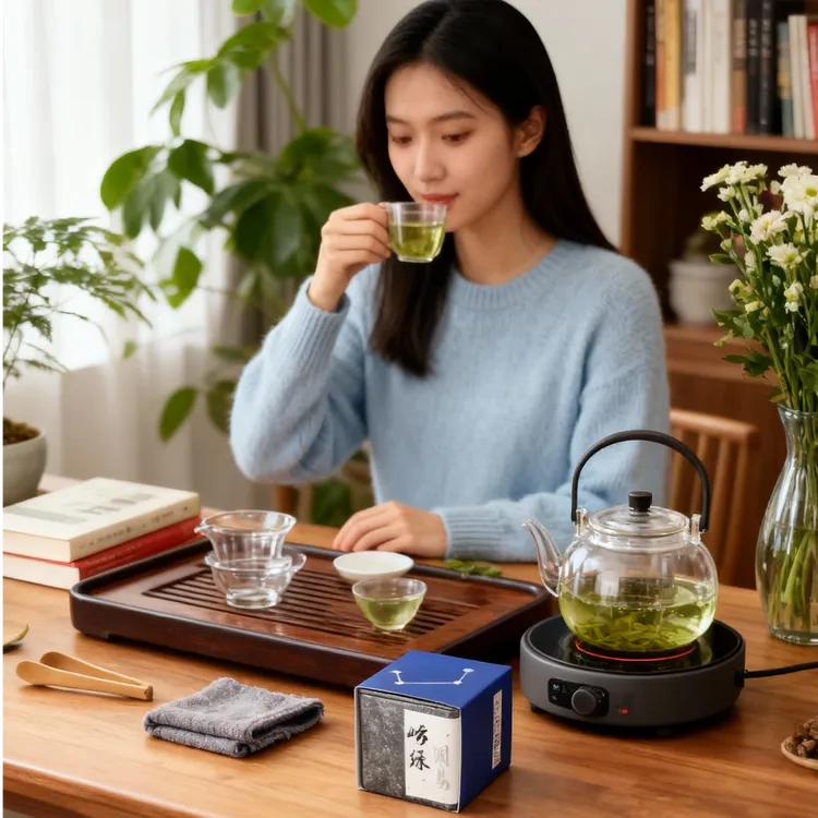 【隐匠港东道】开阳崂绿手工崂山绿茶春茶口粮茶新年送礼茶叶礼盒