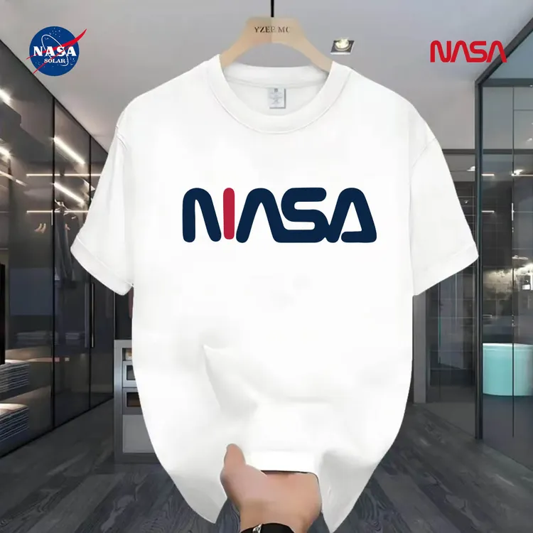 NASA联名纯棉夏季圆领短袖T恤微宽松时尚男女同款休闲百搭07