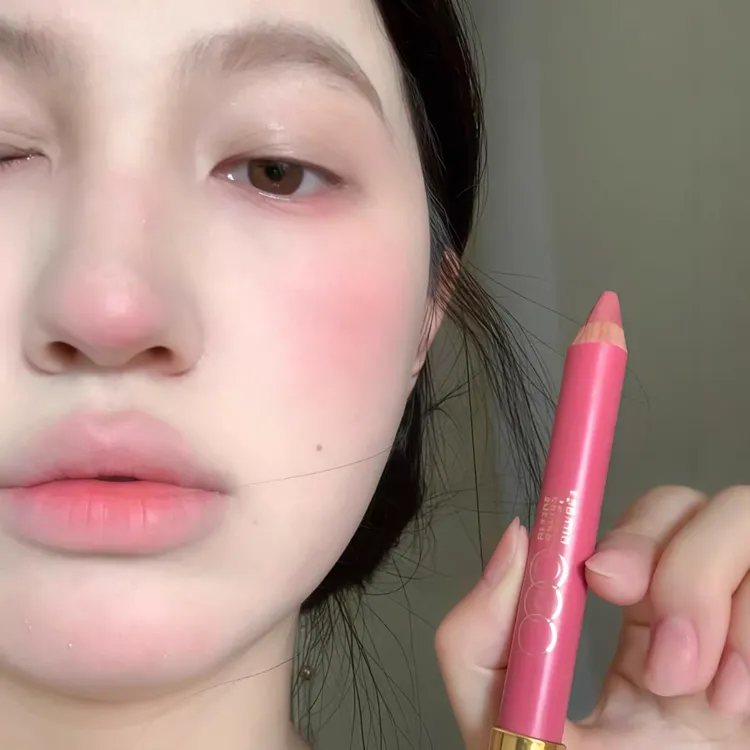 jaden同款！双头腮红笔修容笔多用棒2025新款膨胀收缩杏色莓果裸妆