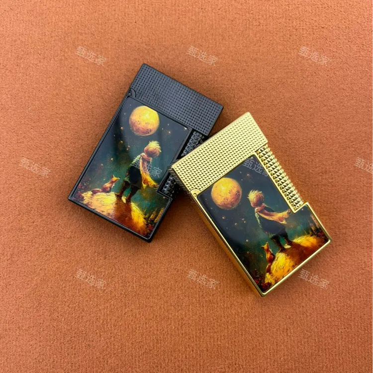 新款小王子充气侧滑纯铜一体朗声火机男士礼品创意正品原装打火机