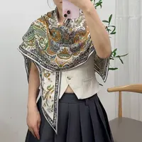【祥云彩色腰果】三角巾 显温柔100%绵羊毛围巾披肩丝巾92×186cm