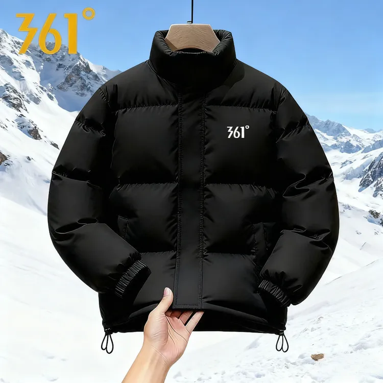 361度立领加厚保暖外套男女秋冬季新品宽松休闲情侣防寒运动棉衣