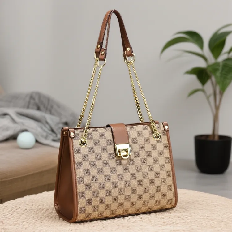 高级感百搭托特包2026新款轻奢气质女包大容量单肩包链条腋下包包