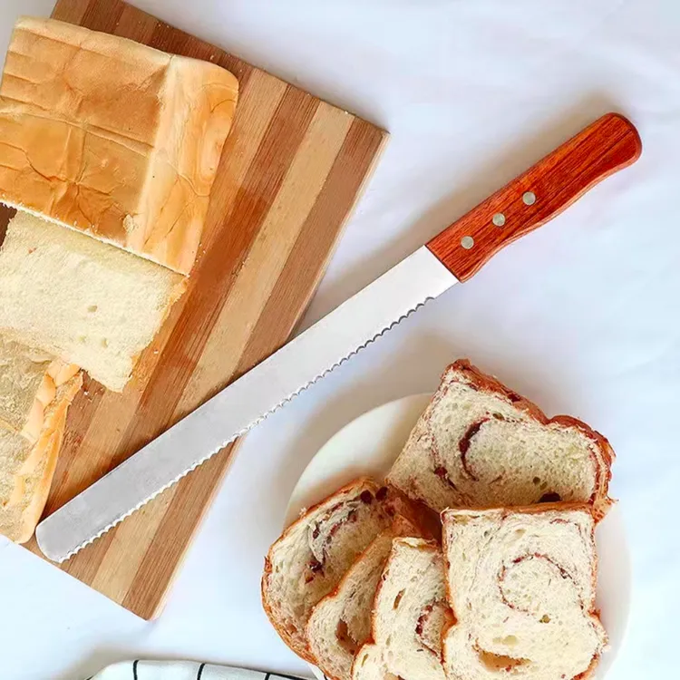 家用不锈钢面包刀切三明治刀吐司蛋糕分层锯齿刀切豆腐凉慕斯蛋糕