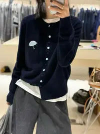 【雨伞小外套】小雨伞藏青色针织开衫小外套
