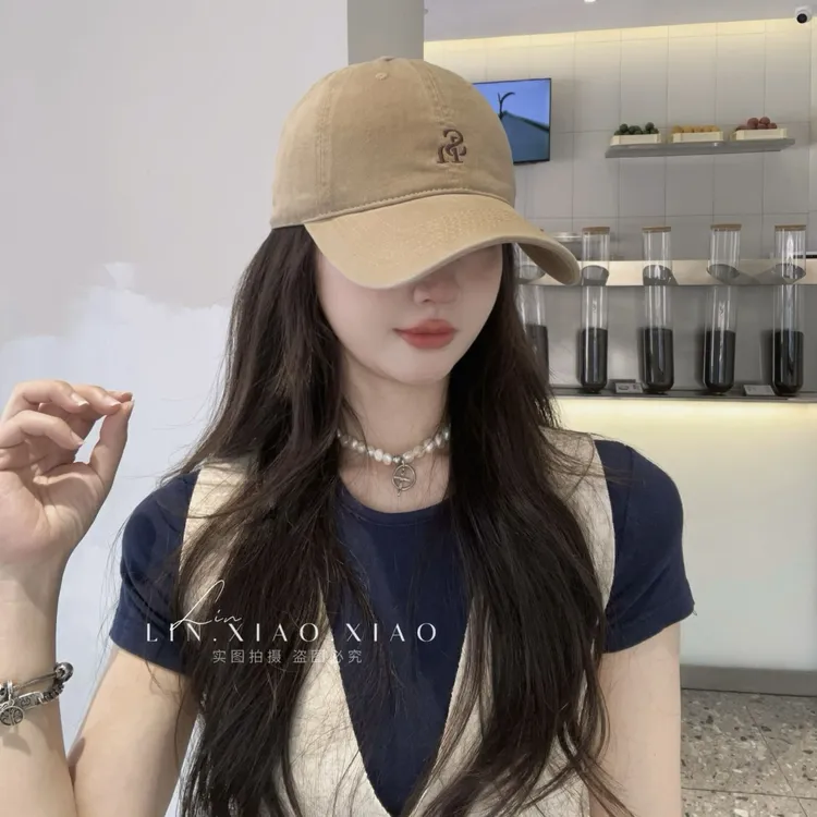 少量清库 新款字母刺绣SH加深加宽修饰脸型显脸小软顶棒球帽