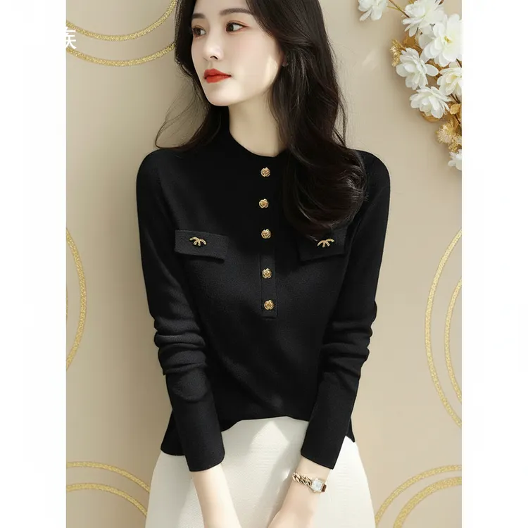 高领针织衫深圳南友专柜秋冬新款修身长袖半