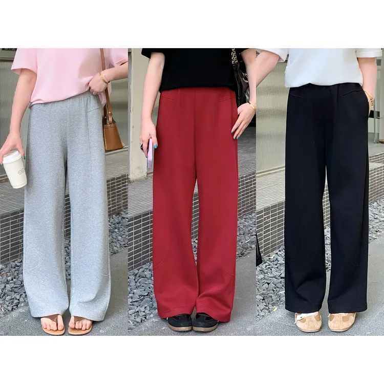 裂渡宣宣【懒懒裤】微胖大码女秋百搭显瘦拖地时尚休闲裤ZY502A75