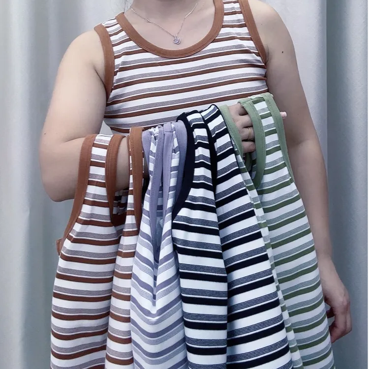 条纹秋冬女女士秋冬宽纹美背背心打底衫内搭上衣显瘦针织休闲百搭