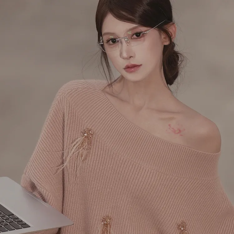 杜屁屁桃PITAO 原创秋冬女气质高智眼镜