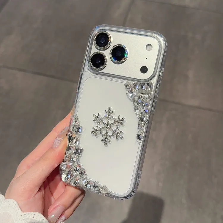千金风满钻雪花适用于苹果iPhone17promax手机壳16高级感15透明