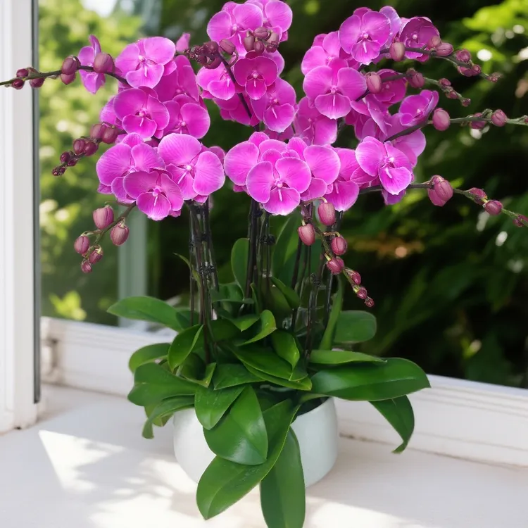 [曼哈顿]蝴蝶兰带花有花苞粉色系大花适合乔迁新居婚庆公司开业
