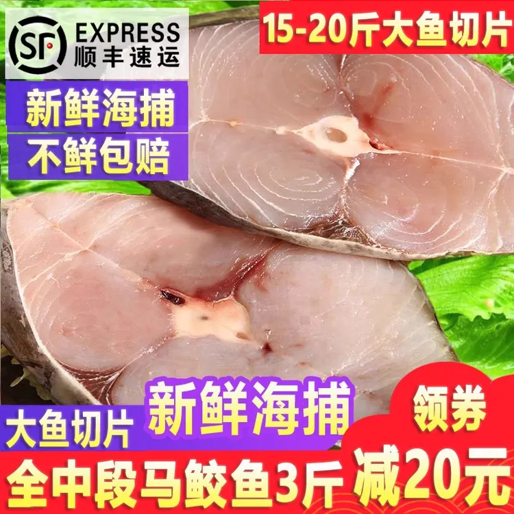 3斤装湛江马鲛鱼新鲜冷冻 淡盐一夜埕鱼深海马交鱼切片中段马胶鱼