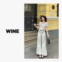 【Wine】"结构美学”2025秋季新款九分休闲直筒微喇牛仔裤女