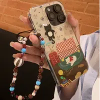 双层IMD挂壁猫咪时钟适用iPhone16手机壳苹果14/15/13PM/11PROXR/