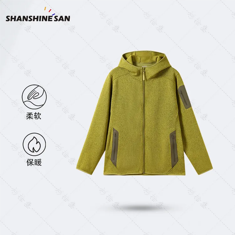 时尚保暖】秋冬连帽保暖抗皱夹克休闲户外柔软舒适弹力外套25157