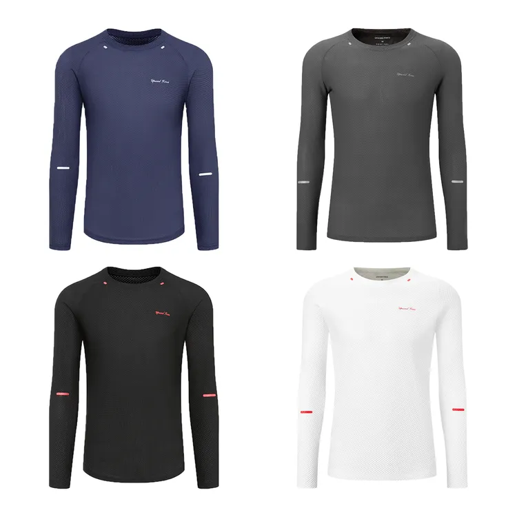 UPWARD FORCE 向上力量 网眼透气高弹运动T恤男显大健身训练长袖