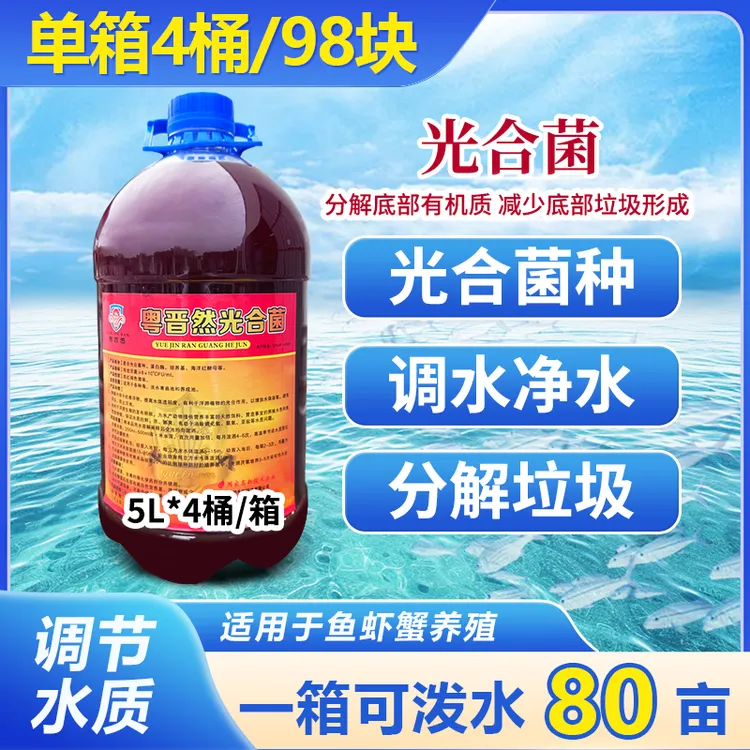 粤晋然光合菌菌种水产养殖专用鱼虾蟹调水净水分解垃圾扩培培养基