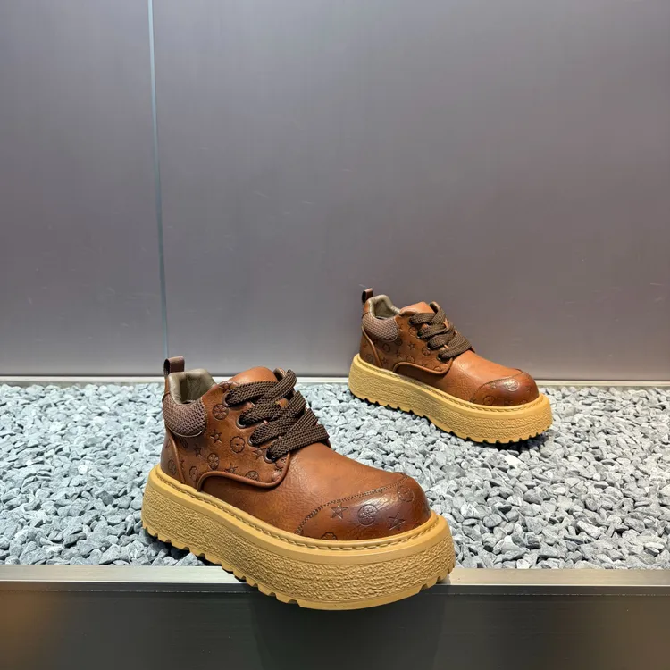 马丁靴单棉同款中帮印花复古做旧时尚厚底耐磨轻便英伦风休闲潮鞋