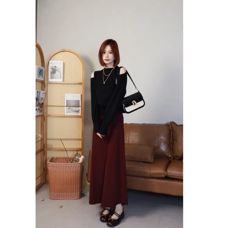 【Montendre】 秋冬新款 I 人造丝混纺舒适高级感针织半身裙显瘦