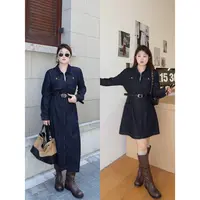 裂渡宣宣【叙事丹宁】微胖大码女秋时尚双版本牛仔连衣裙ZY507R53