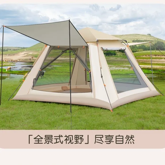 户外露营防晒防雨四方加厚全自动帐篷家庭