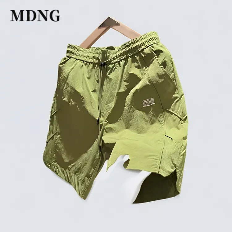 MDNG夏季潮流百搭运动休闲男士沙滩裤透气时尚速干男款拼接工装裤