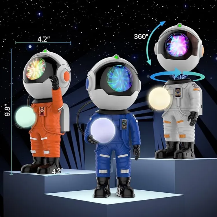 宇航员星空投影灯太空人满天星氛围灯蓝牙音乐创意礼物卧室小夜灯