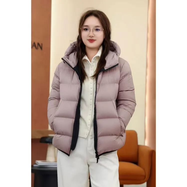 【无可挑剔】防水可溯源休闲感连帽设计短款羽绒服外套8S17Y5809