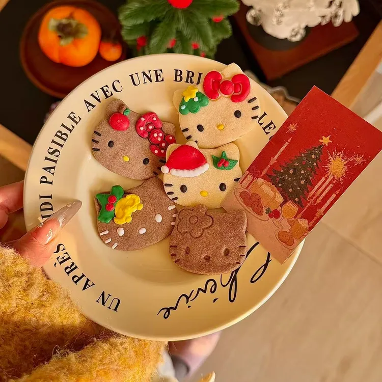 happyending圣诞铁盒Kitty饼干原味可可味手工卡通曲奇节日限定款