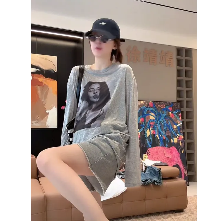 徐靖靖【空白信号】100莱赛尔薄款防晒清爽洋气长袖小众女装2506126