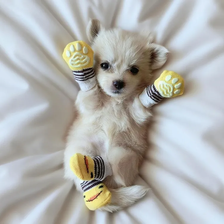 狗狗袜子脚套防脏防滑不掉爪套护腿小狗泰迪四季可爱猫咪鞋子宠物