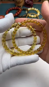 未镶嵌蓝珀手串蓝珀手串