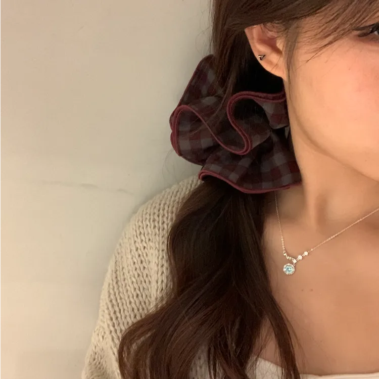 2025新款露思布波浪发圈双层高弹马尾发绳发饰甜妹发圈韩系ins