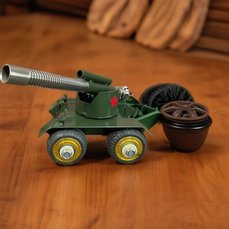 手工炮四轮坦克大炮模型减震回膛可当鞭炮神器