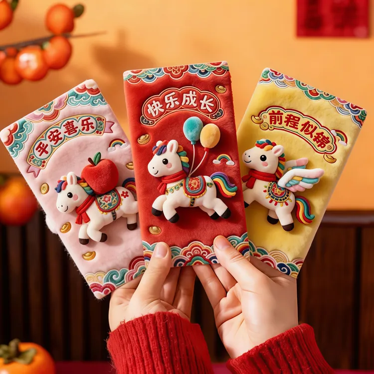 【到手60个】2026马年红包创意可爱卡通Q版春节元宵节利是封过年