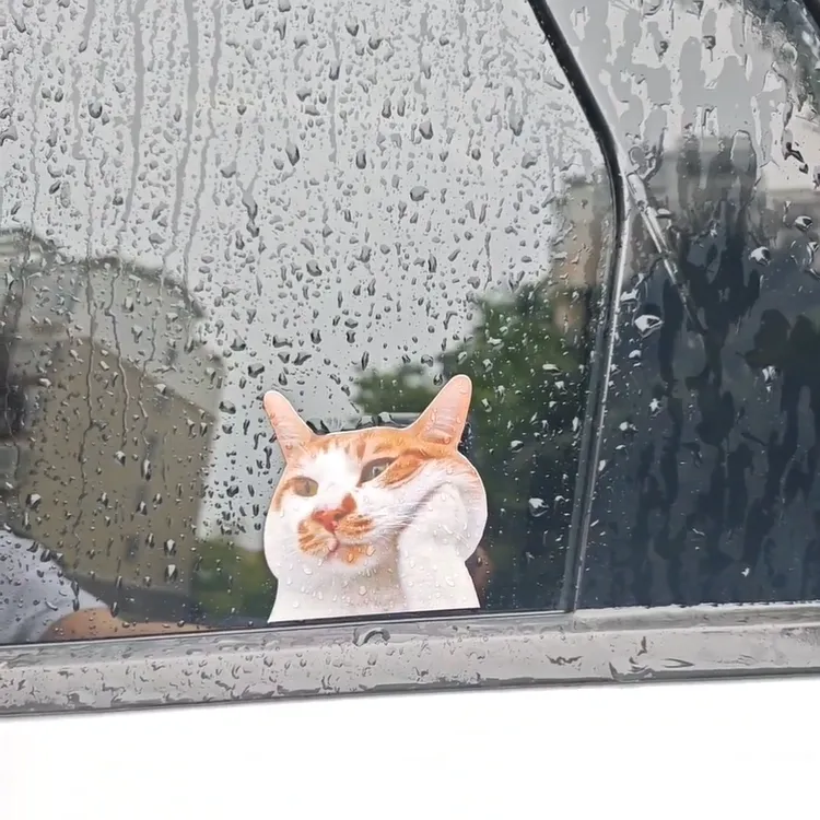 【如果忧郁是种天赋】猫meme托腮车贴装饰轿车创意防水搞笑车身贴