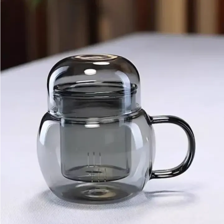 2025新款高硼硅小泡茶壶功夫茶具玻璃茶壶耐高温加厚茶水分离茶杯