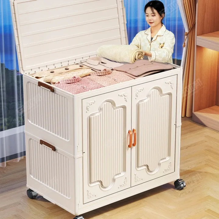 衣服收纳箱家用翻盖大容量婴儿成人衣物可折叠整理箱挂衣收纳柜子