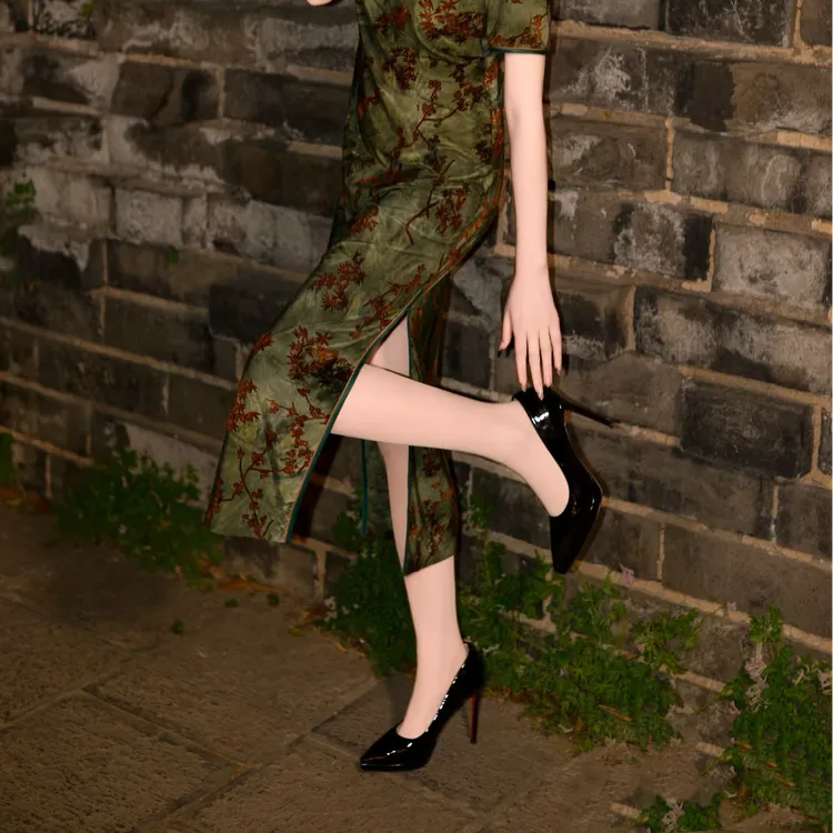 【8-12CM红底】2025年防水台尖头细跟高跟鞋女不累脚玫瑰米兰达单鞋