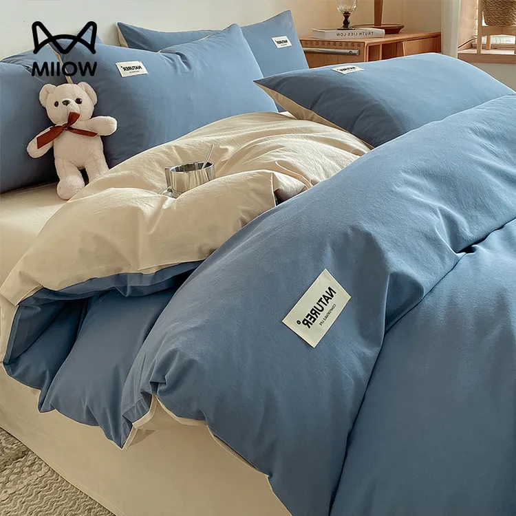 猫人纯棉床上四件套全棉被罩床单学生宿舍三件套被芯罩秋冬季床品
