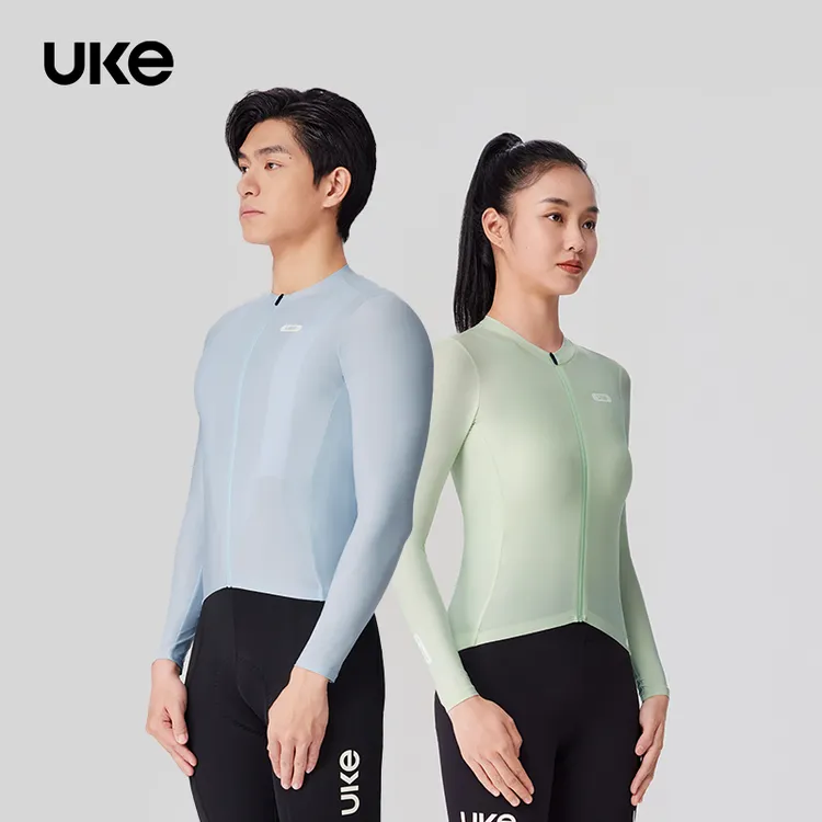 UKE男女新款长袖骑行服透气速干紧身防晒公路车户外 满川/沐光