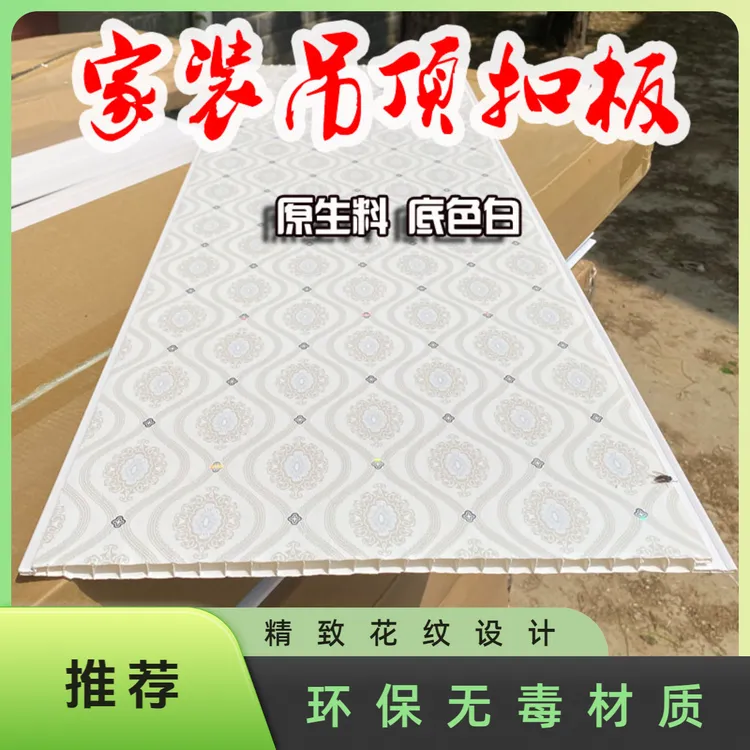 顶天花板PVC塑料材料扣板农村瓦房客厅集成吊顶塑料扣板