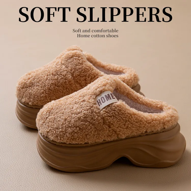 厚底矮子乐棉拖鞋女款2025新款爆款时尚百搭增高拖鞋女款秋冬