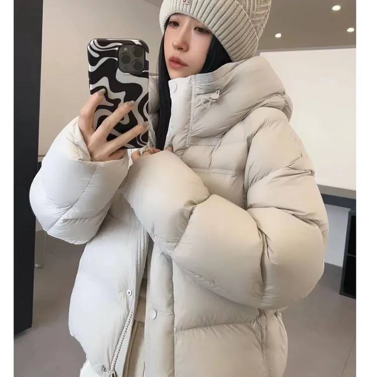泡泡短款新国标云感泡芙零压90白鹅绒羽绒服短款-XJ