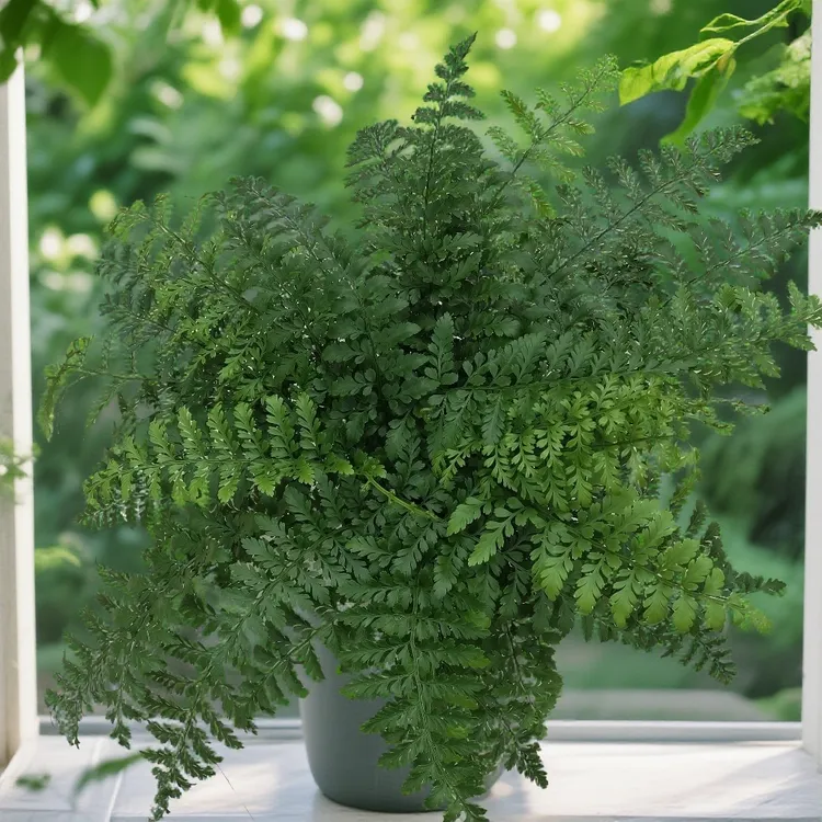 吉姆蕨黑色盆17厘米盆室内好养耐阴净化空气四季常青的蕨类盆栽